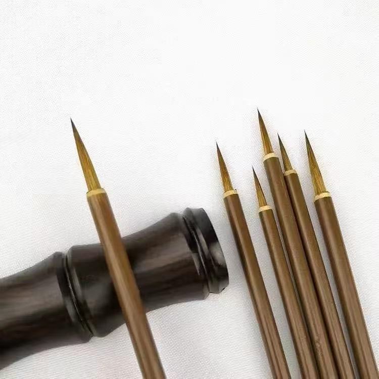 狼毫勾线笔国画工笔画专用狼毫毛笔初学学生专用画描边线描白描