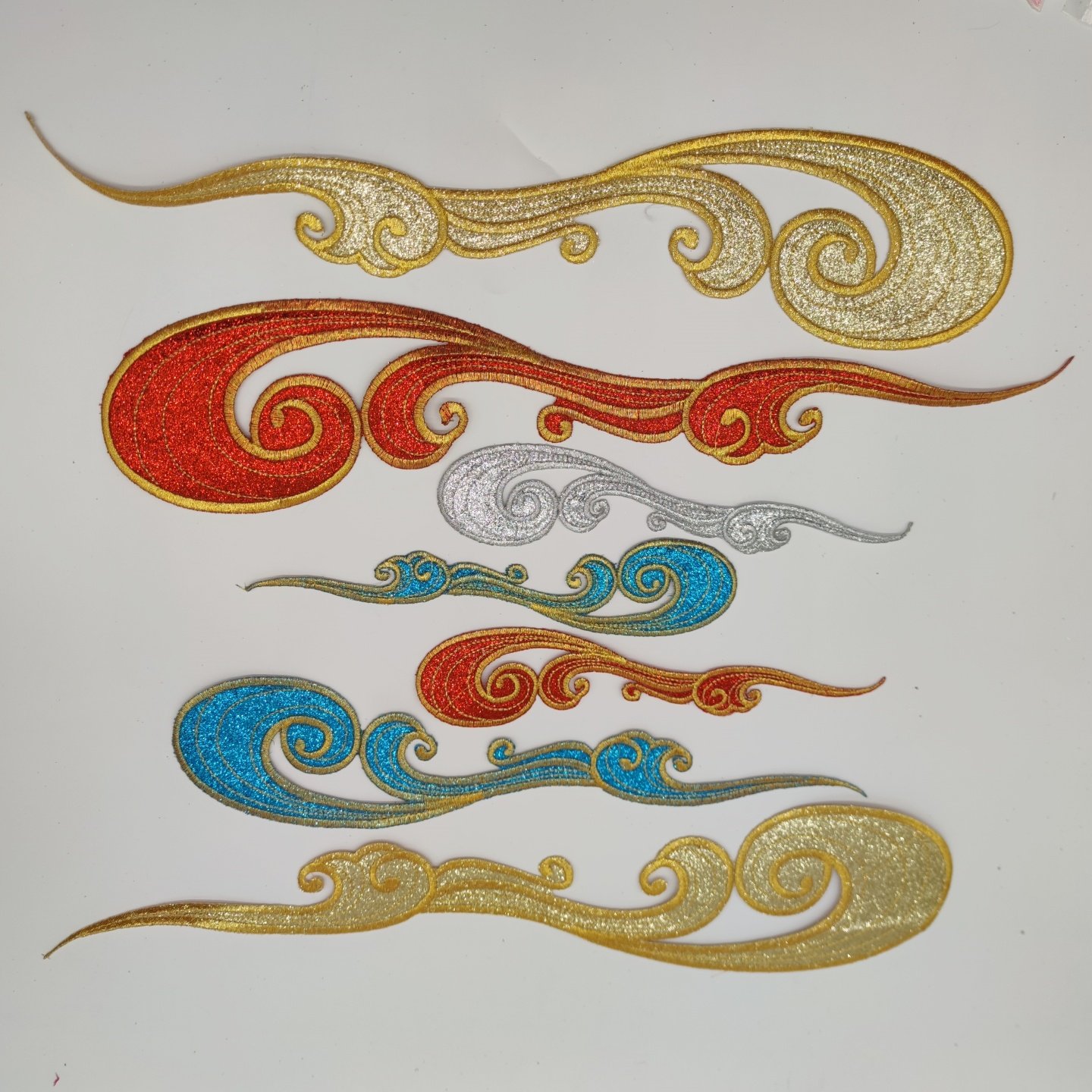 祥云刺绣布贴中国风舞蹈戏曲布贴背胶民族影视古装浪花绣片烫花,居家布艺,布贴,淘宝优惠券,粉丝福利购,淘宝优惠卷