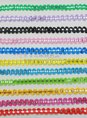 0.8厘米红色小弯波浪花边民族舞台演出服装配饰手工DIY花边辅料