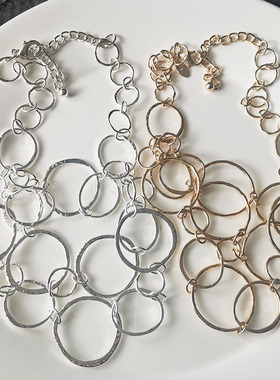 多层项链chos合金饰品毛衣链女