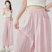 外穿小个子速干无托腹不勒肚子夏装 孕妇山本裤 薄款 九分阔腿裤 夏季