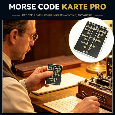 跨境新品Morse Code Karte Pro摩尔斯解码交流设计时尚摩尔斯电码