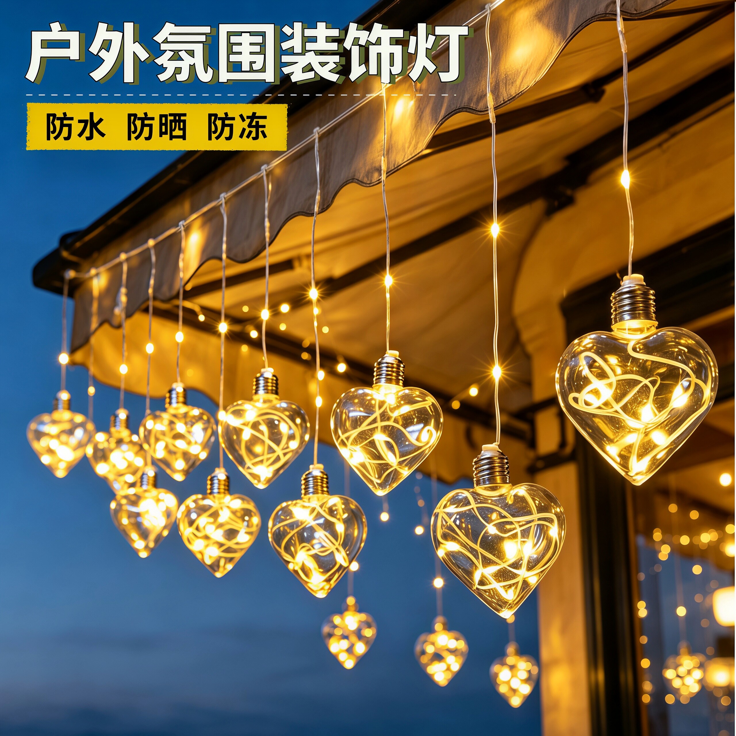 太阳能LED满天星户外装饰灯串