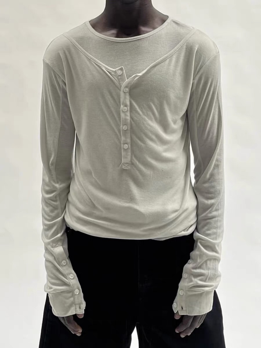 thumbnail for [The strongest on the market] does not know how to fashion independent No faith studios 24ss double shirt