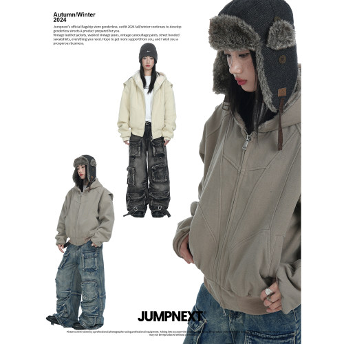 JUMPNEXT座山雕加绒加厚外套