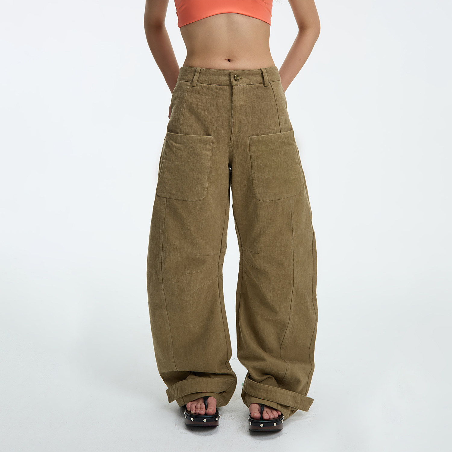 JUMPNEXT酵洗弯刀工装裤百搭潮牌美式复古宽松显瘦日系阔腿休闲裤