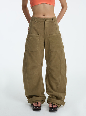 JUMPNEXT酵洗弯刀工装裤百搭潮牌美式复古宽松显瘦日系阔腿休闲裤