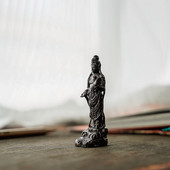 圣观音 进口黄铜佛像随身佛书房家居摆件祝福供奉生肖鼠本命守护