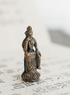 日本进口弥勒菩萨黄铜随身佛