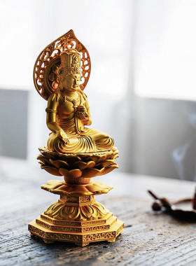 虚空藏菩萨进口镀金佛像生肖牛虎