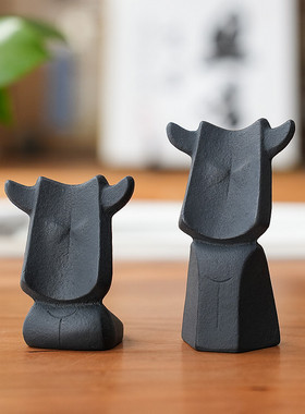 生肖牛进口南部铁器书房摆件