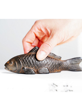 日本进口大鲤鱼南部铁器手作摆件