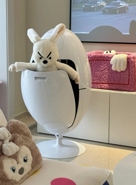 可旋转环保恐龙蛋垃圾桶分类收纳创意蛋形收纳桶家用设计师款摆件