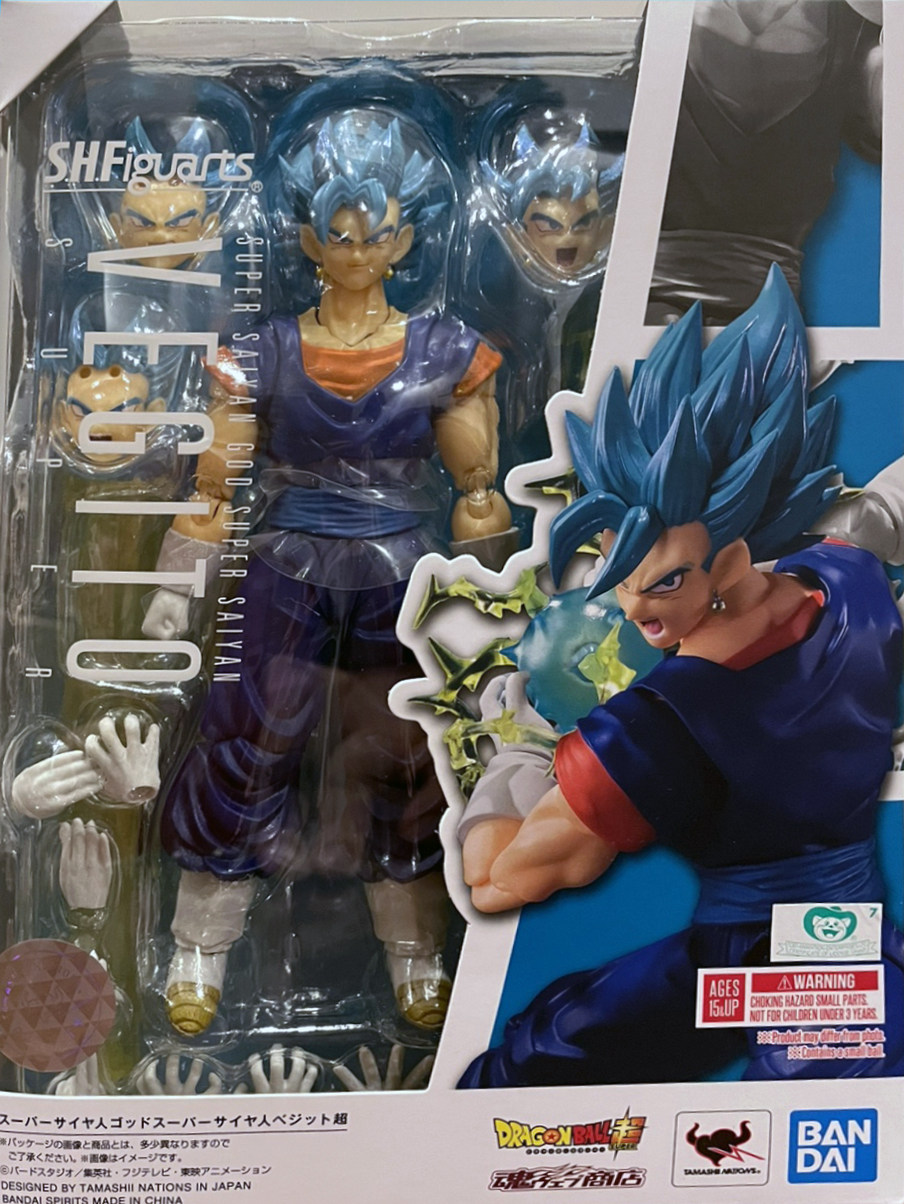 【孩仕宝】玩具模型 七龙珠超 z shf 超级赛亚神超蓝 蓝发 贝吉特