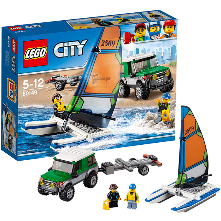 【孩仕宝】玩具模型 乐高积木LEGO 城市系列 四驱车与双体帆船