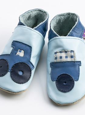 英国原装进口Starchild牛皮童鞋婴幼儿学步鞋软底鞋 0-2岁小拖车