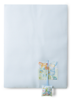 意大利原装进口ROSSO REGALE全棉婴儿盖被儿童空调被婴儿薄被蓝色