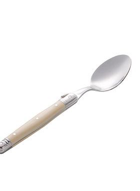 法国André Verdier CLASSIQUE系列象牙色不锈钢西餐甜品勺子精致