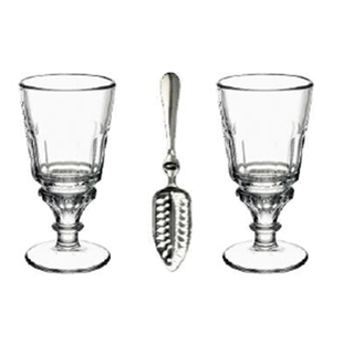 法国原装进口La Rochère PRESSES系列苦艾酒鸡尾酒杯水杯套装2只