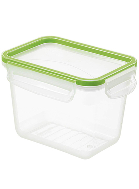 瑞士进口Rotho家用透明食物收纳盒长方形塑料食品级冰箱密封盒1L