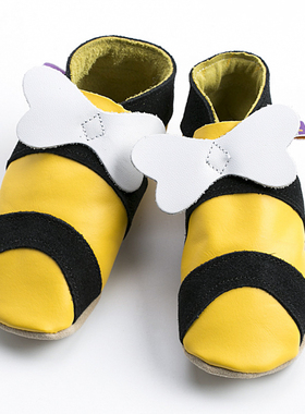 英国原装进口Starchild牛皮童鞋婴幼儿学步鞋软底鞋小蜜蜂 0-2岁