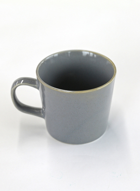 日本原装进口AITO 日式美浓烧陶瓷杯摩登色马克杯喝水杯子 灰色