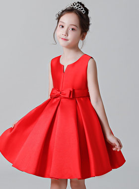 儿童洋气生日婚纱晚礼服公主裙