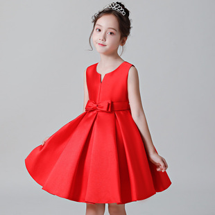 儿童礼服裙夏季女公主裙洋气背心裙女童生日连衣裙花童婚纱晚礼服