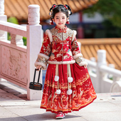 2025新款 新年喜庆女孩唐装 儿童古装 汉服女童拜年服马面裙冬装 冬季