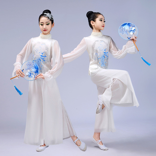 儿童青花瓷金晨同款 古典舞蹈服中国风艺考演出服女童飘逸艺考套装
