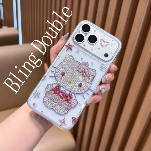 vivoS50奢华带钻手机壳X300网红抖音kt猫s60闪耀x200S可爱X100pro