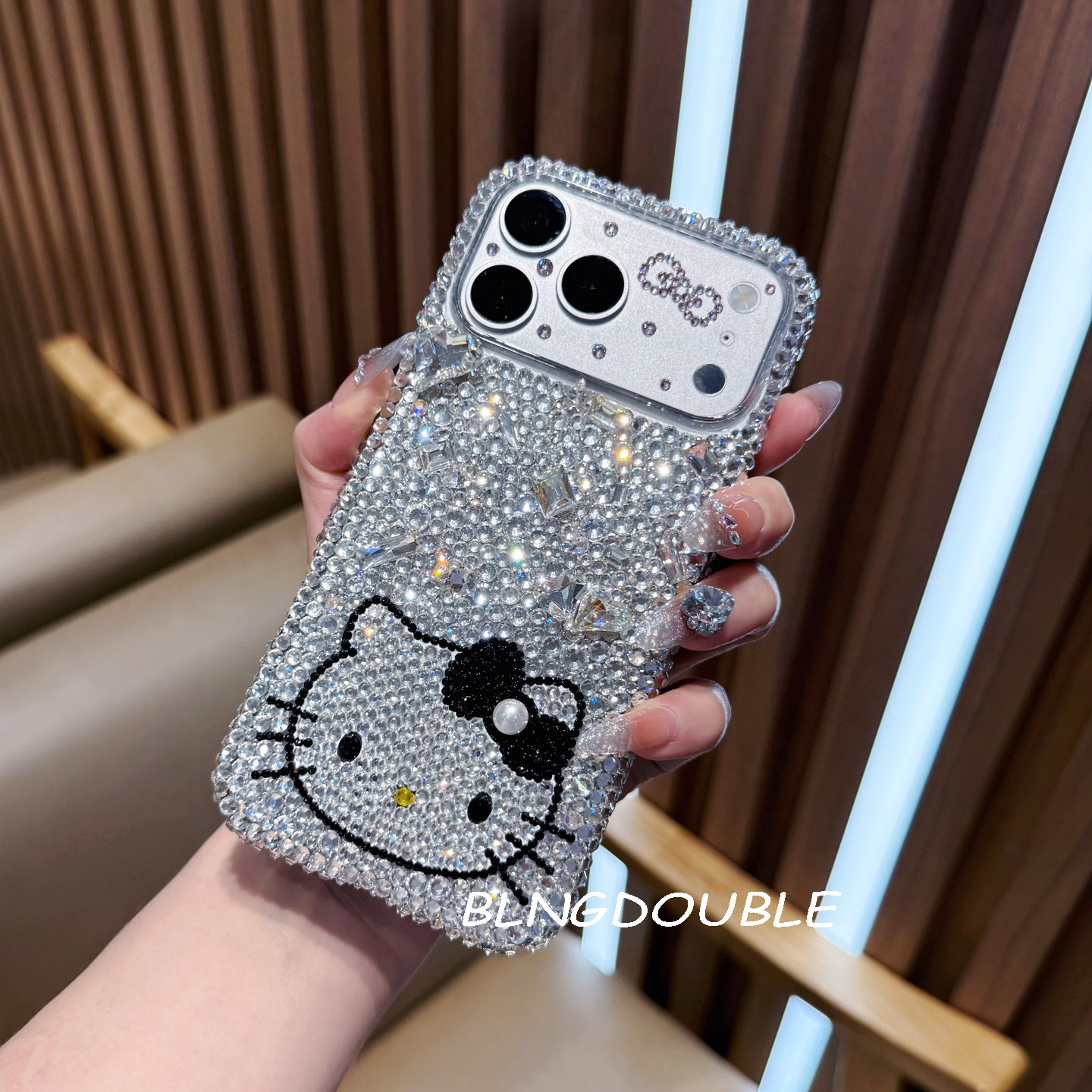苹果17promax奢华带钻手机壳iphone16网红抖音同款Kitty猫15plus高档水晶14日韩闪耀适用13全包防摔女款2mini