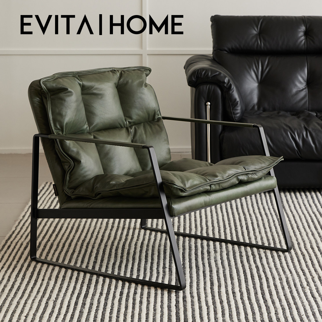 克罗利单人沙发椅美式复古客厅全真皮轻奢高级感阳台休闲椅子躺椅