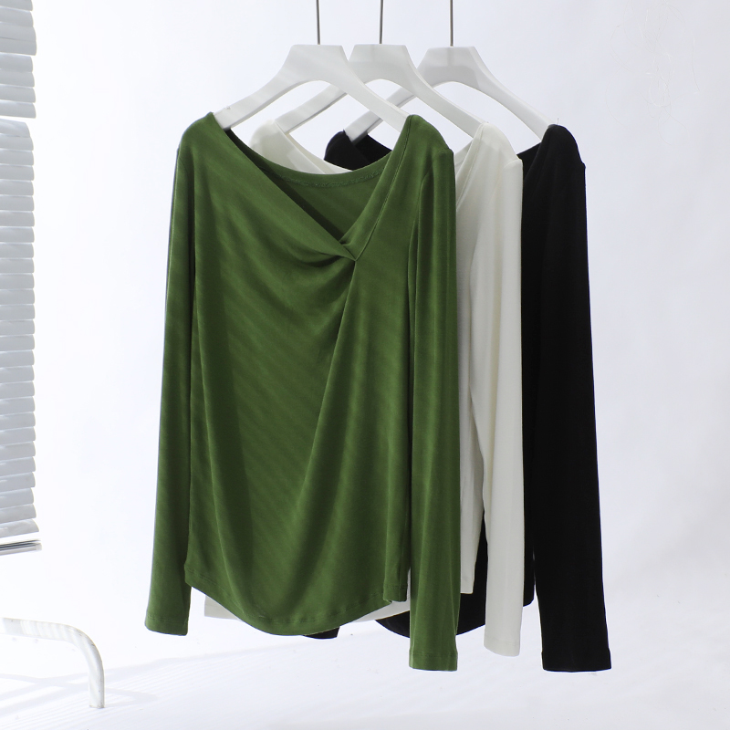 长袖温柔风加厚V领美雅碧女15元