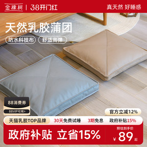 金橡树天然乳胶坐垫 飘窗榻榻米日式蒲团皮质地上打坐垫阳台卧室