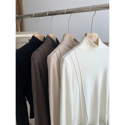 双面绒打底保暖高领羊毛打底衫