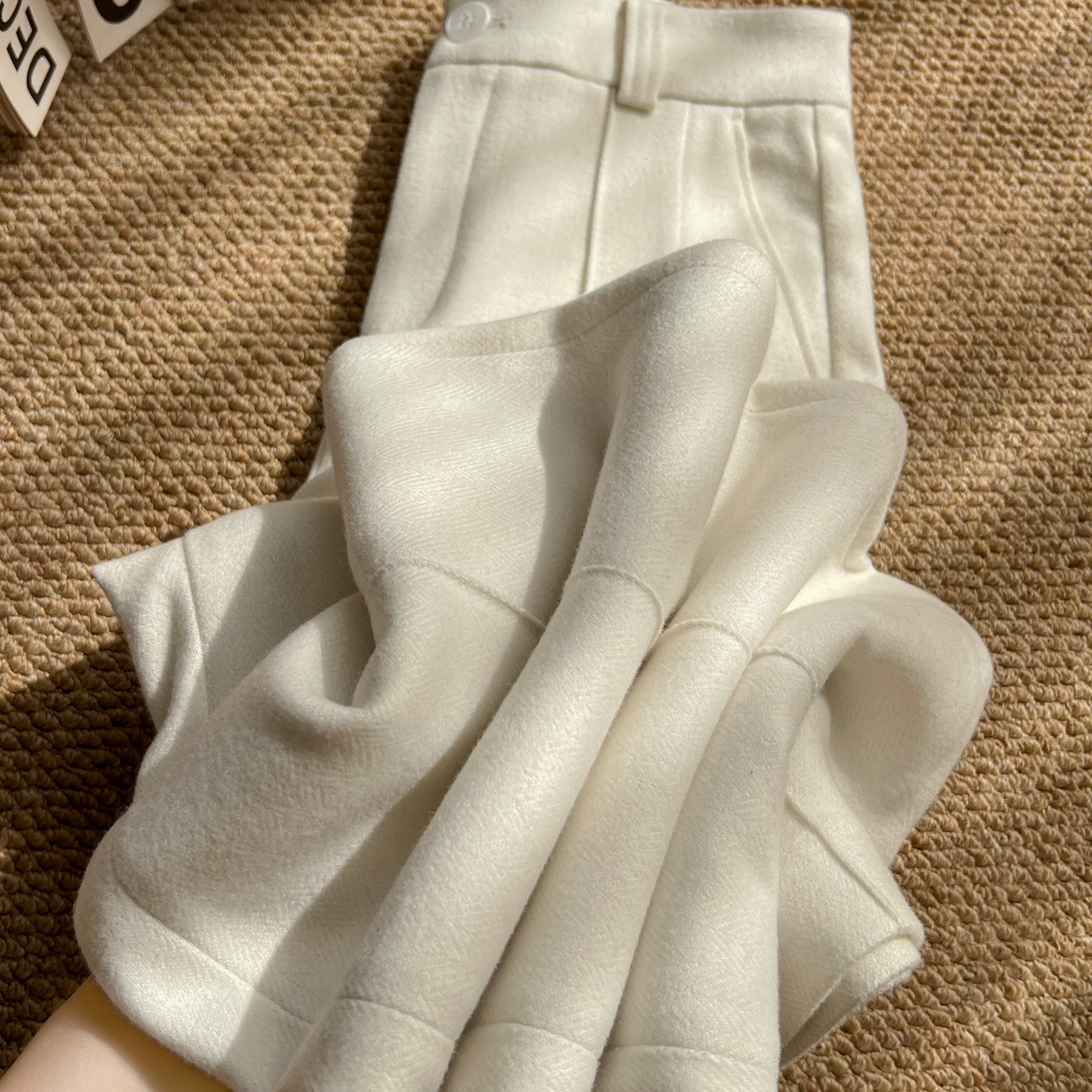 欧货高端高级感天丝羊毛阔腿裤女秋冬高腰垂感显瘦窄版直筒拖地裤,女装/女士精品,休闲裤,淘宝优惠券,粉丝福利购,淘宝优惠卷