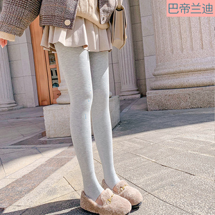 连裤 秋裤 袜灰色米色踩脚打底袜 女外穿紧身秋冬棉裤 加绒加厚打底裤