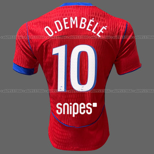 2526大巴黎二客球衣14杜埃红色10登贝莱李刚仁巴黎圣日耳曼足球服