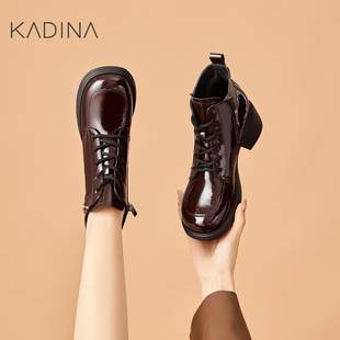 卡迪娜马丁靴女款 超火增高加绒炸街短靴女靴KWA250116 2025新款