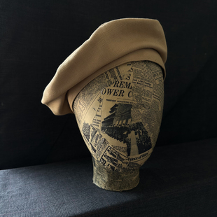 纯亚麻男日系贝雷帽画家帽适合暗肤色喜欢大版型松垮宽女可以拍