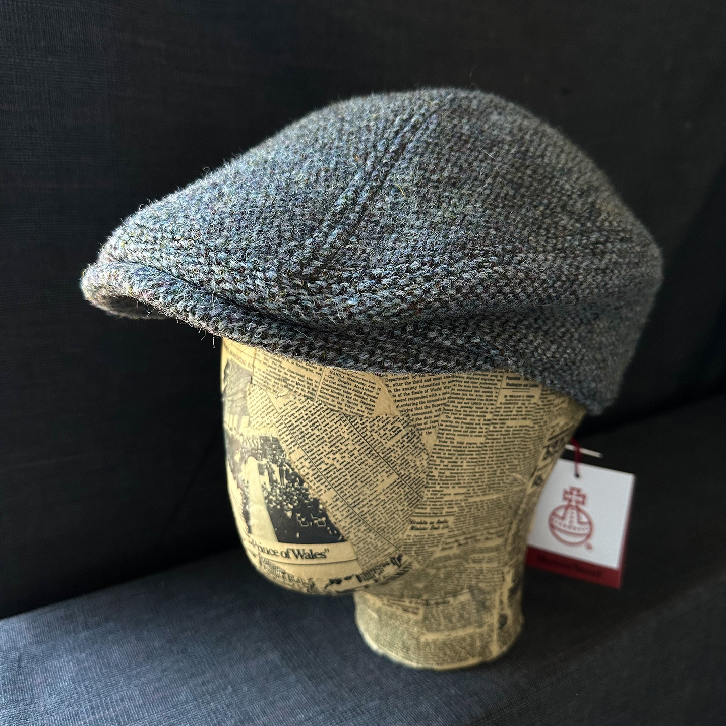 品质harris tweed冬保暖复古绅士男士鸭舌帽正品粗花呢羊毛开普帽