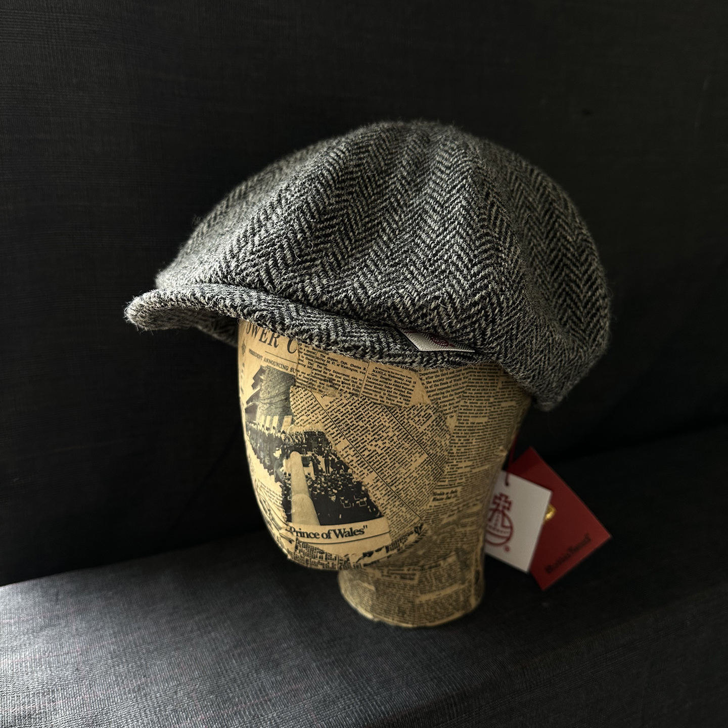 harris tweed 纯羊毛冬新品哈里斯粗花呢复古英伦风八角帽子男女