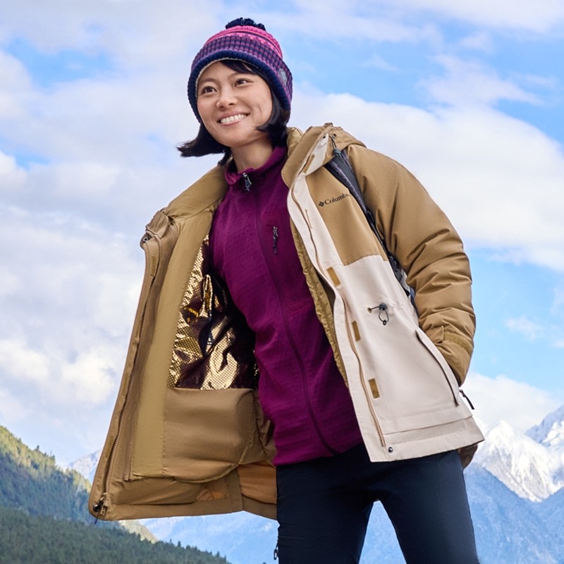 秋冬columbia哥伦比亚外套女户外金点热能冲锋衣三合一wr2904