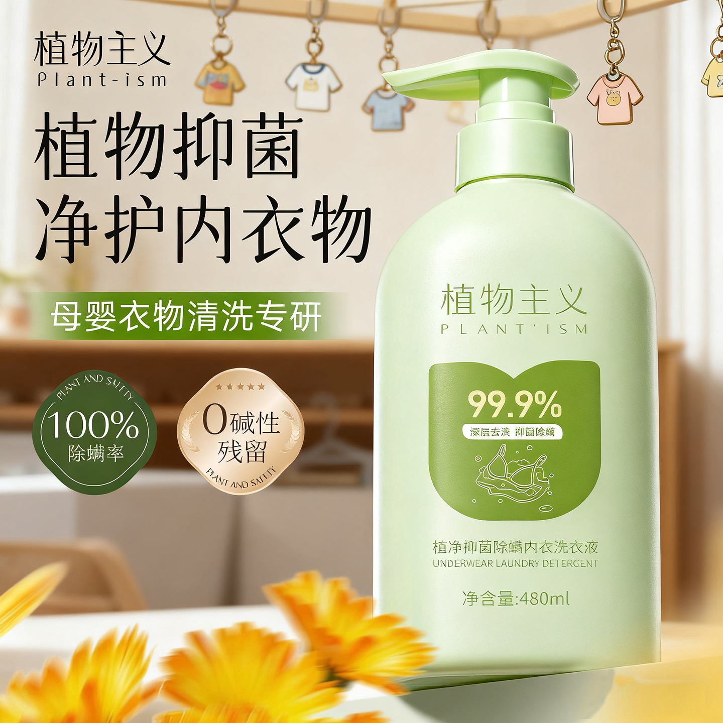 抑菌除螨内衣裤洗衣液480ml
