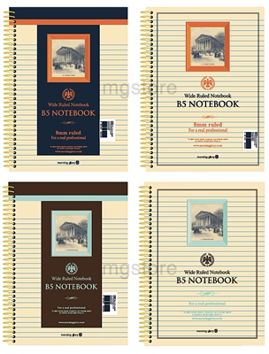 摩宁格劳利 韩国B5/16k超宽8毫米行距学生笔记本作业本