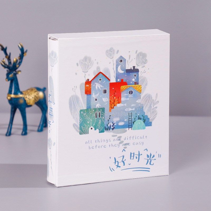 相册4D6寸过塑相册大六寸200张盒装影集插页式儿童成长纪念册