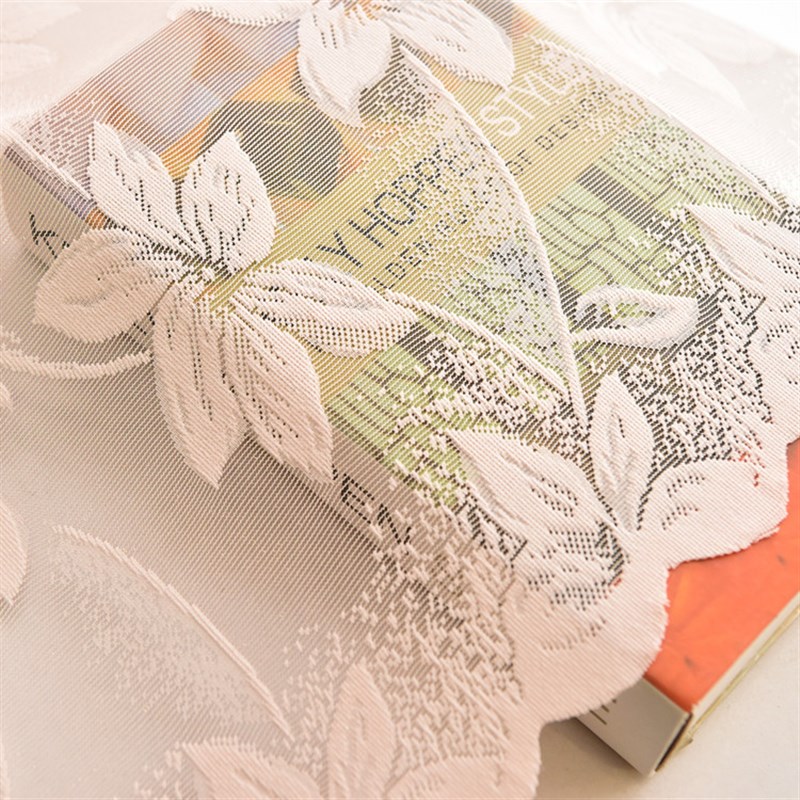 粉色桃花精编蕾丝窗纱帘布料窗帘跨境电商货源床帘桌布来样可定