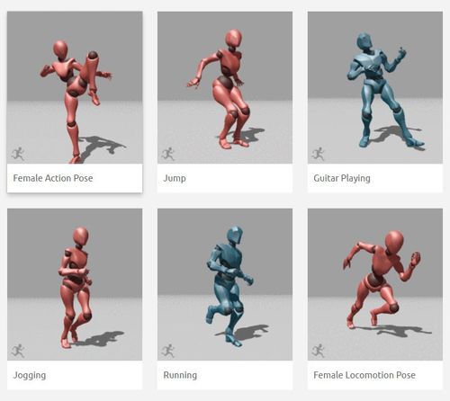 跳舞走路跑步格斗bx动作合集BVH捕捉文件ue4 unity maya c4d max