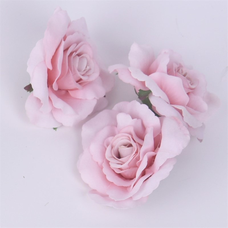 仿真花人造卷边玫瑰花头花朵绢布假花 DIY手工婚庆花墙背景墙装饰